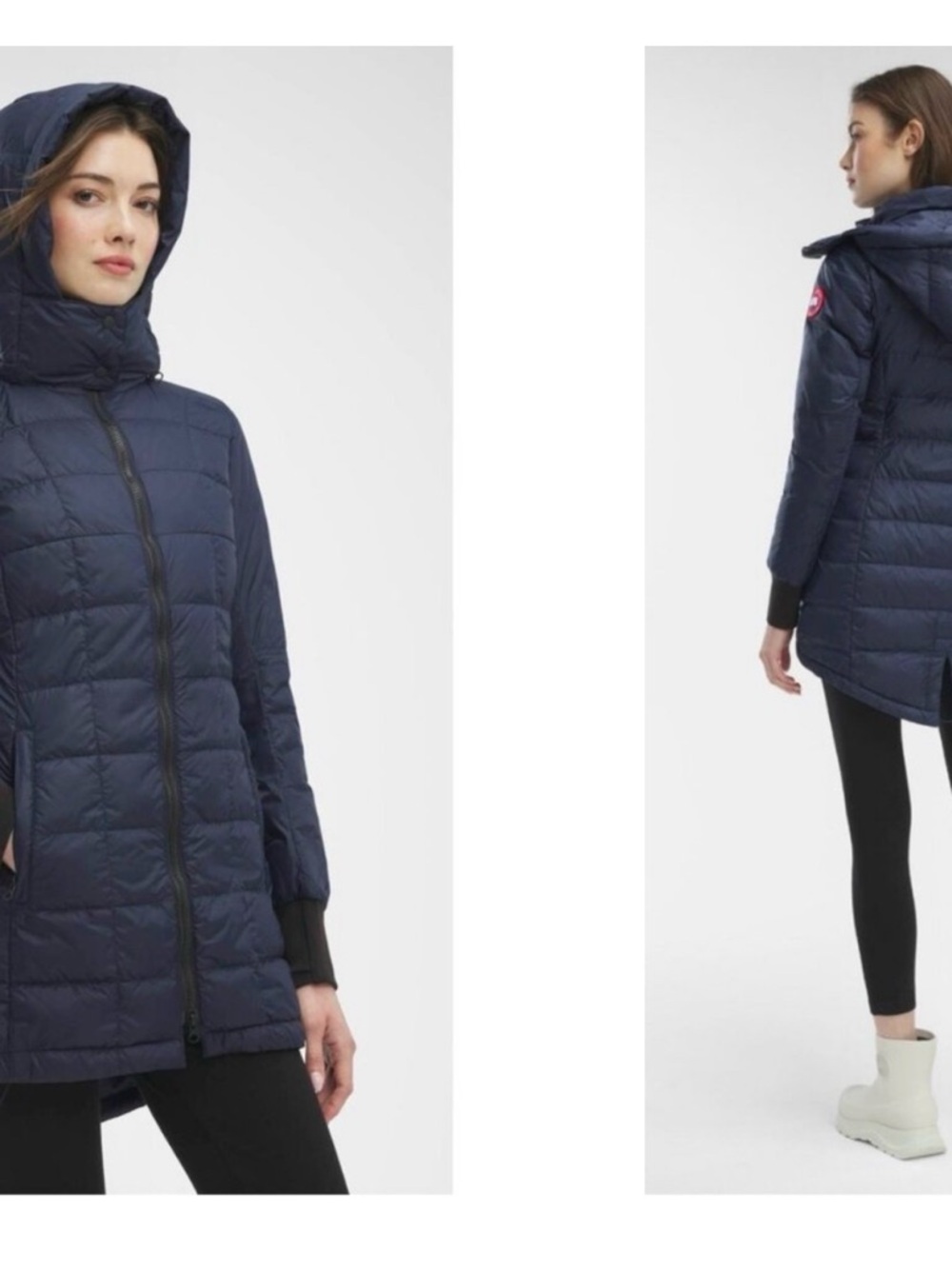 Canada Goose Navy Ellison Hooded Packable Puffer Jacket - Picture 2 of 13